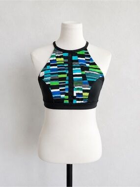 NWT GOTTEX Women's Multicolor High-Neck Sports Bra 36